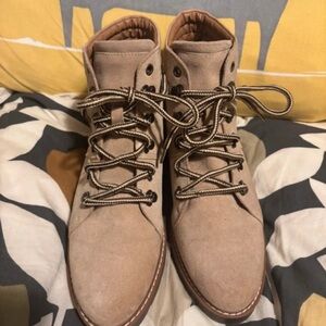 Next Beige Lace-Up Ankle Boots